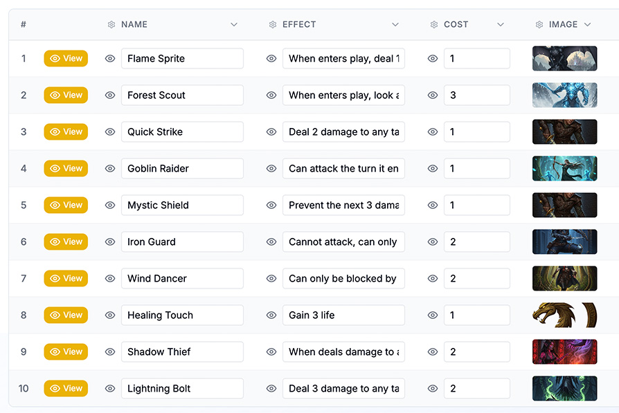 Spreadsheet Preview